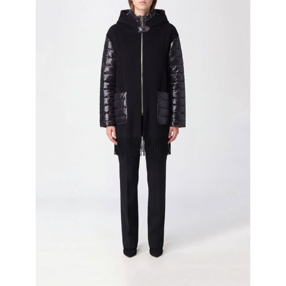 Herno Women Herno Knee-Length Padded Wool And Cashmere Coat With Hood